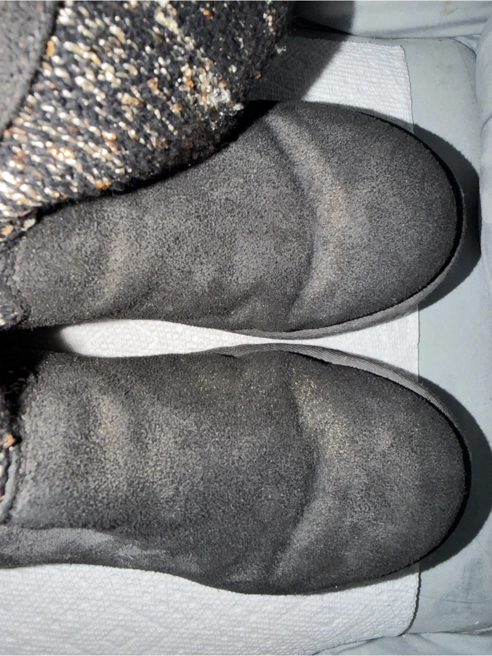 UGG Cozy Black Knit-Trim Women's Slipper Boots